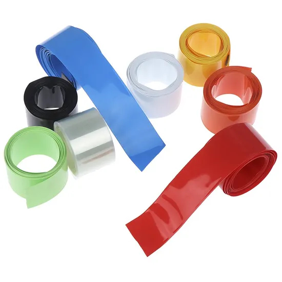 Kustom 0.15mm Tebal 480mm Lebar PVC Panas Menyusut untuk Paket Baterai 薄膜 Menyusut PVC Tas Panas Menyusut 锂