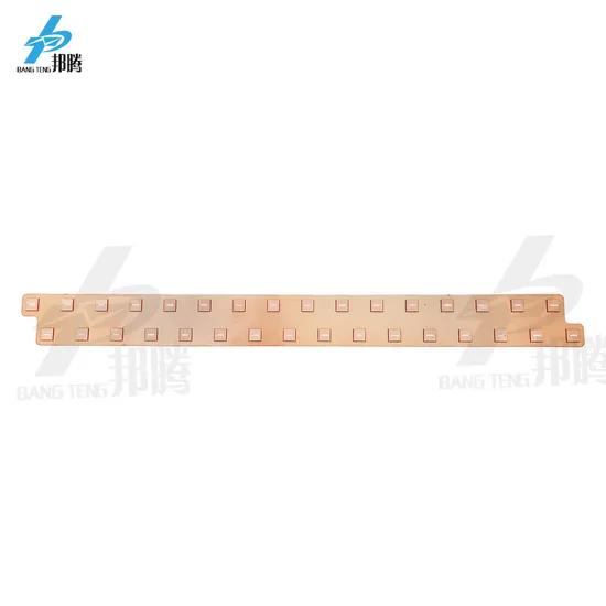 Baris Miring 21700 Lembaran Komposit Tembaga Nikel 22.7mm Jarak 0.5mm Baris Tembaga Melebihi Arus Lembaran Las Potong Sesuai Pesanan