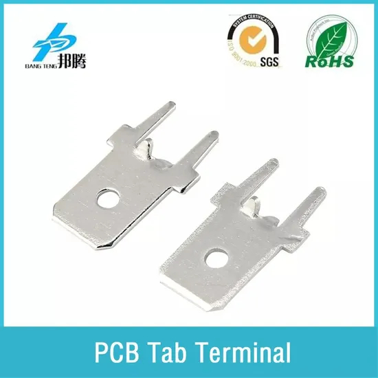 Konektor 端子 PCB OEM 0.8mm Konektor 端子 Kuningan 焊片 Ditekan Dingin 250 Tab 端子 PCB 端子 Listrik Isolasi Barley untuk Baterai