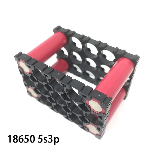 5s3p 18650 Penyangga Baterai Cangkang 散热器 Plastik Hitam Stabil Panas 18650 支架 Penampung Baterai DIY
