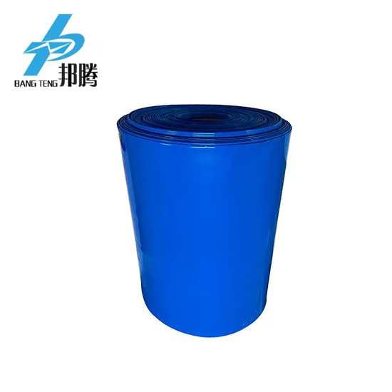 Tabung Penyusut PVC Warna Biru 500mm Lebar Datar untuk Penggunaan Baterai Silindris