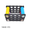 5s3p 18650 Penyangga Baterai Cangkang 散热器 Plastik Hitam Stabil Panas 18650 支架 Penampung Baterai DIY