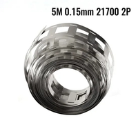 2p Strip Nikel Murni untuk 21700，0.15mm Tebal，1 米 Dipotong Sesuai Panjang